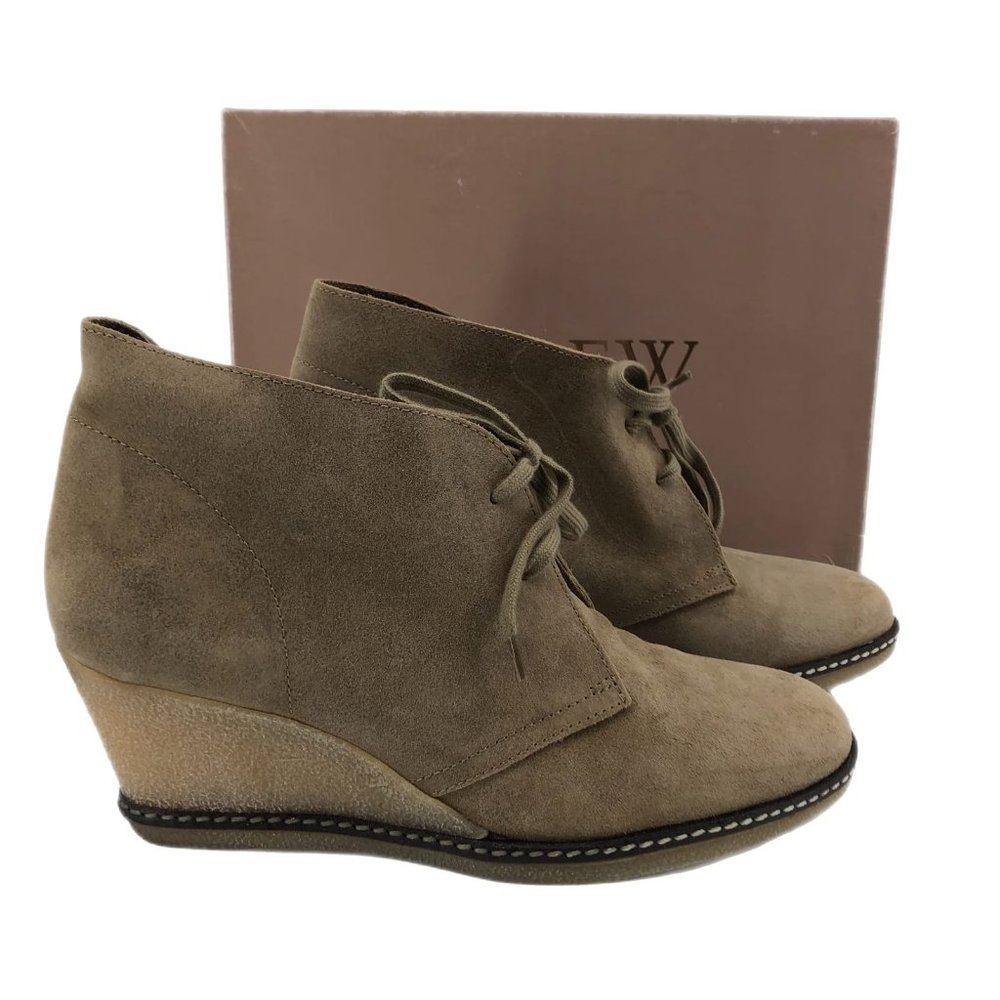 J Crew Tan MacAlister Wedge Boots | Lace Up Closure